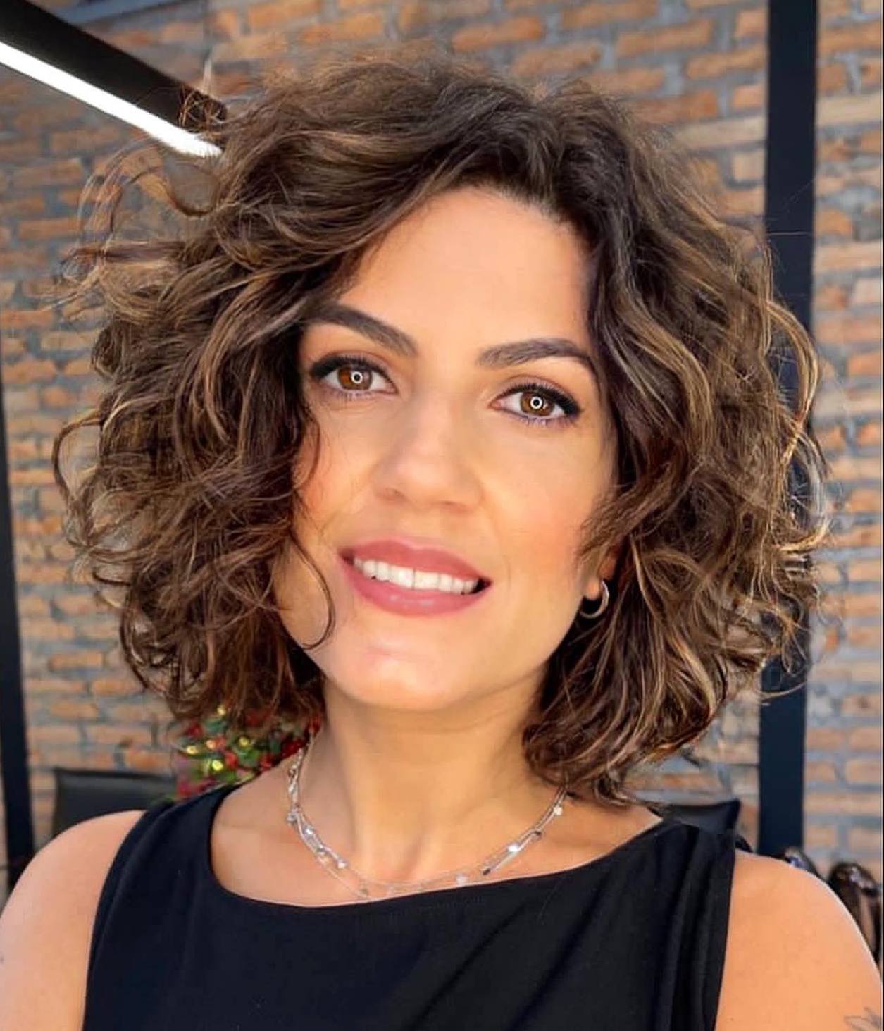 Youthful Scrunched Wavy Bob