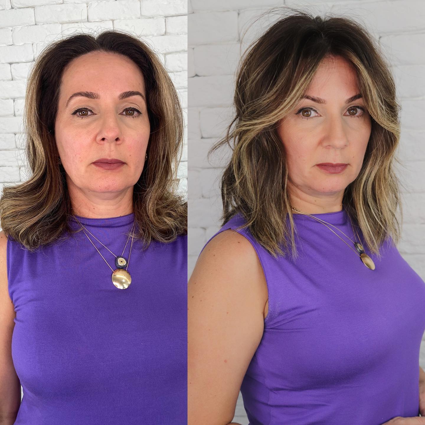 Over Chic Lob Shag Before and After