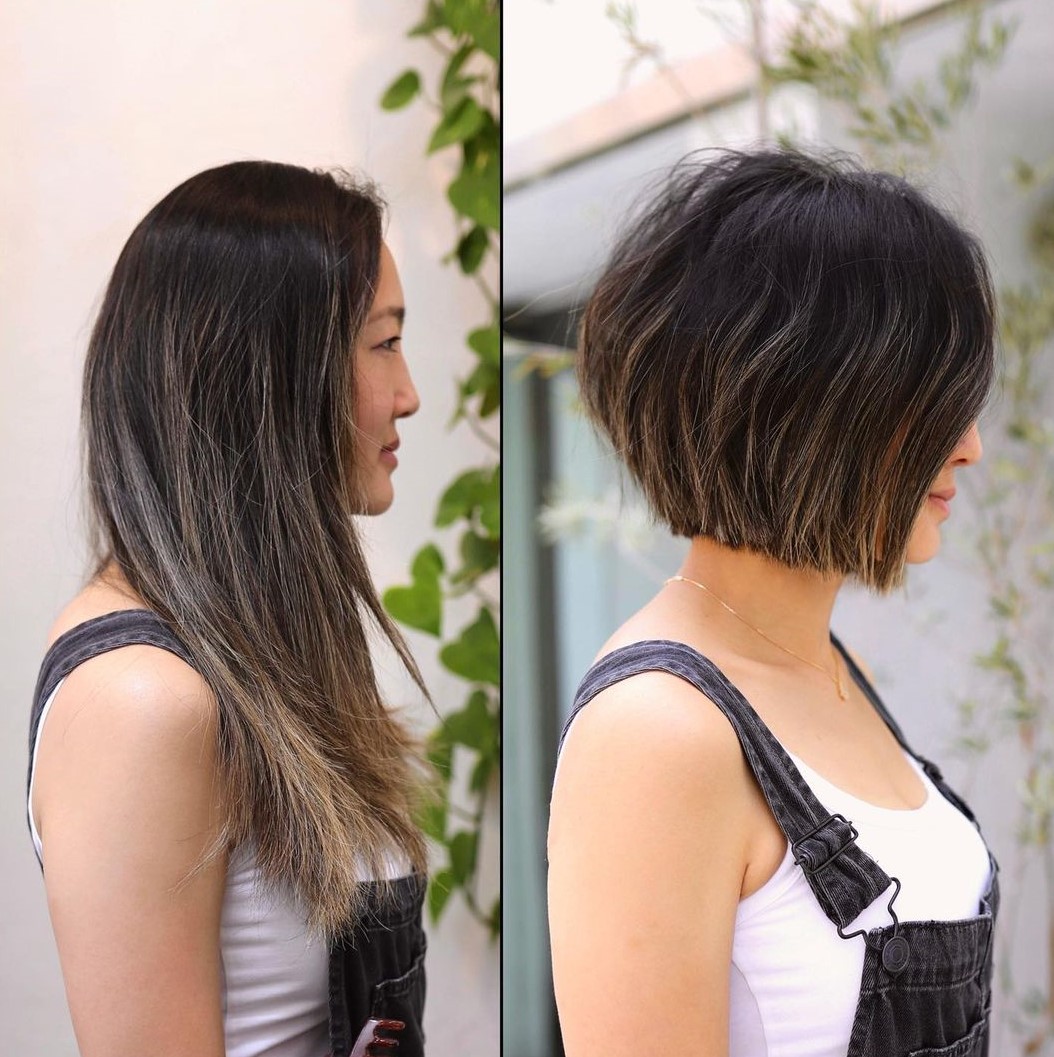 Asian Inverted Wash-and-Go Bob