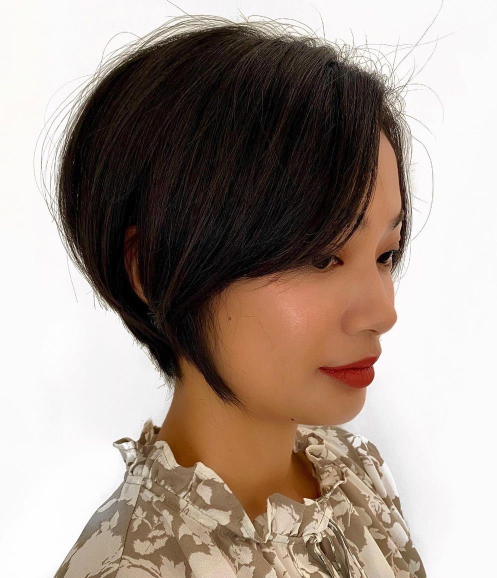 Sleek Polished Pixie-Bob for Thick Hair