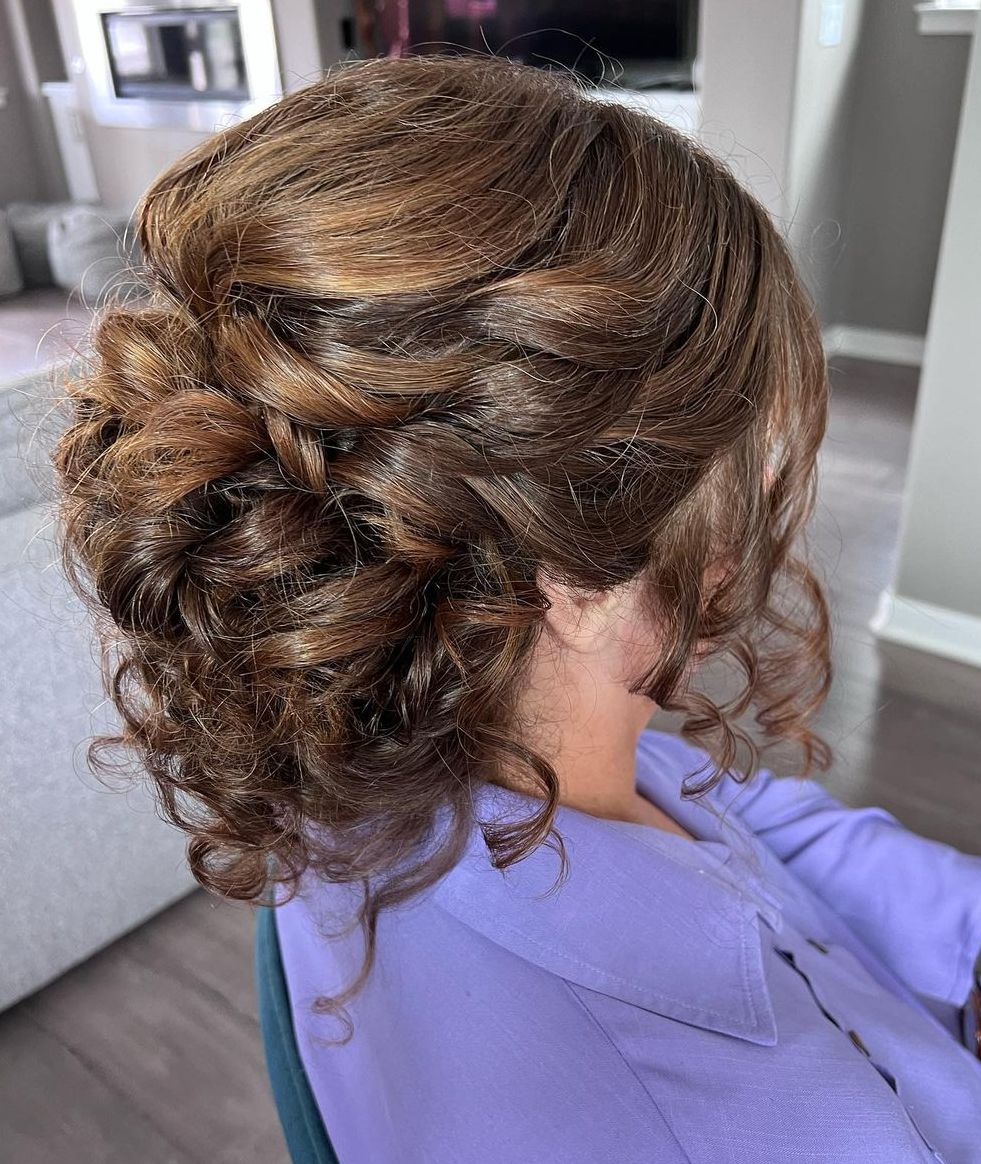 Soft Updo with Loose Curls