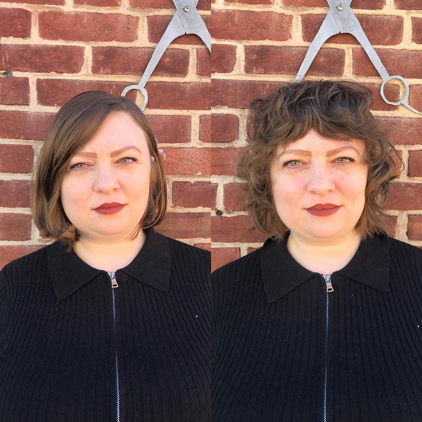 Disheveled Wavy Bob for Overweight Women