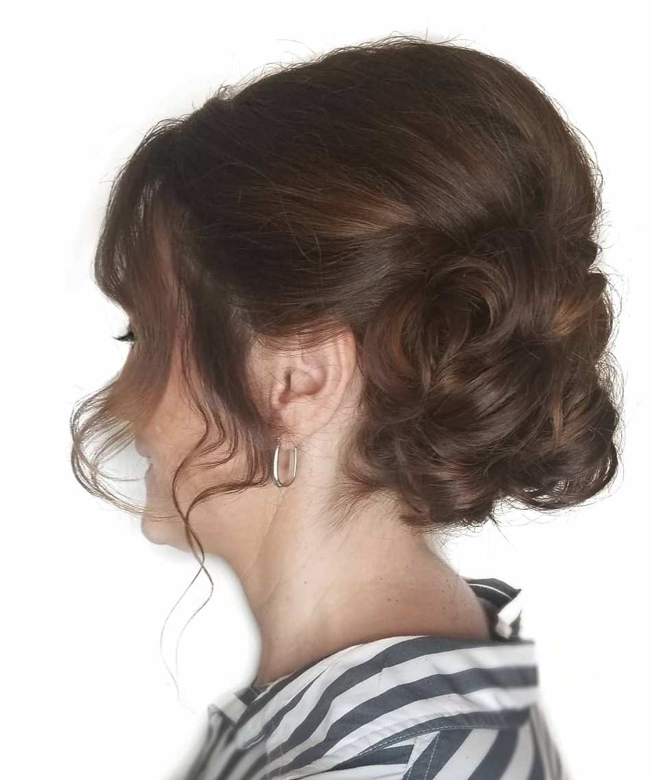 Mother-of-the-Bride Curly Bouffant Updo