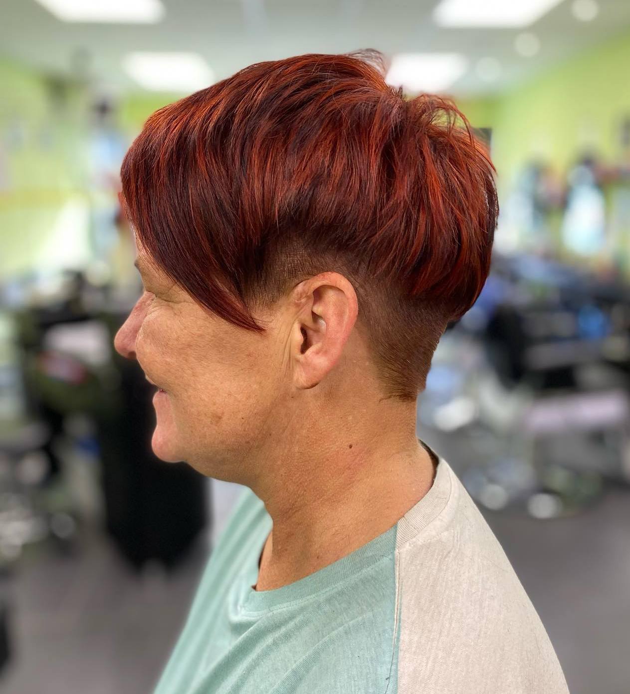 Undercut Pixie with Bangs for Seniors