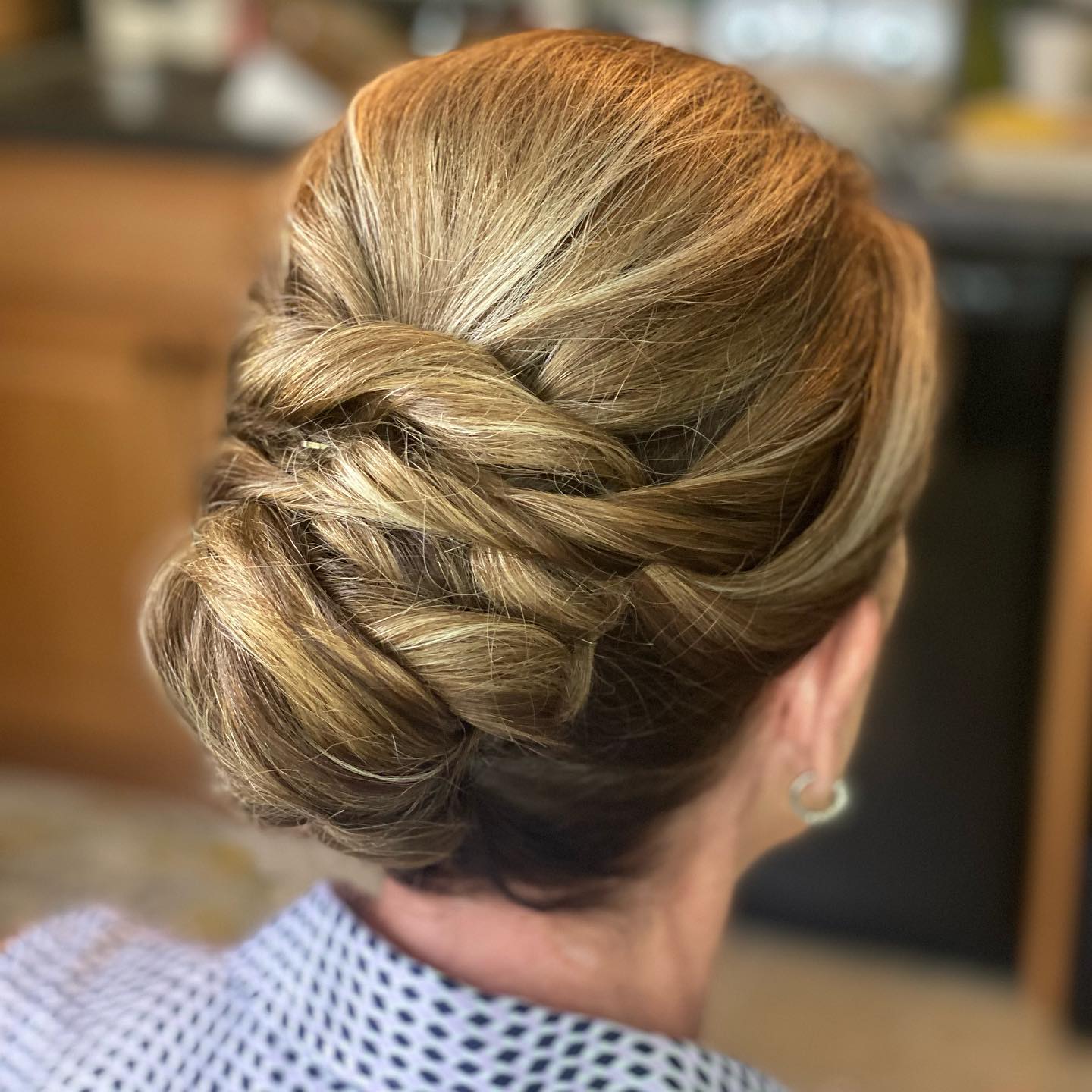 Twisted Bouffant Upstyle for Mother-of-the-Bride