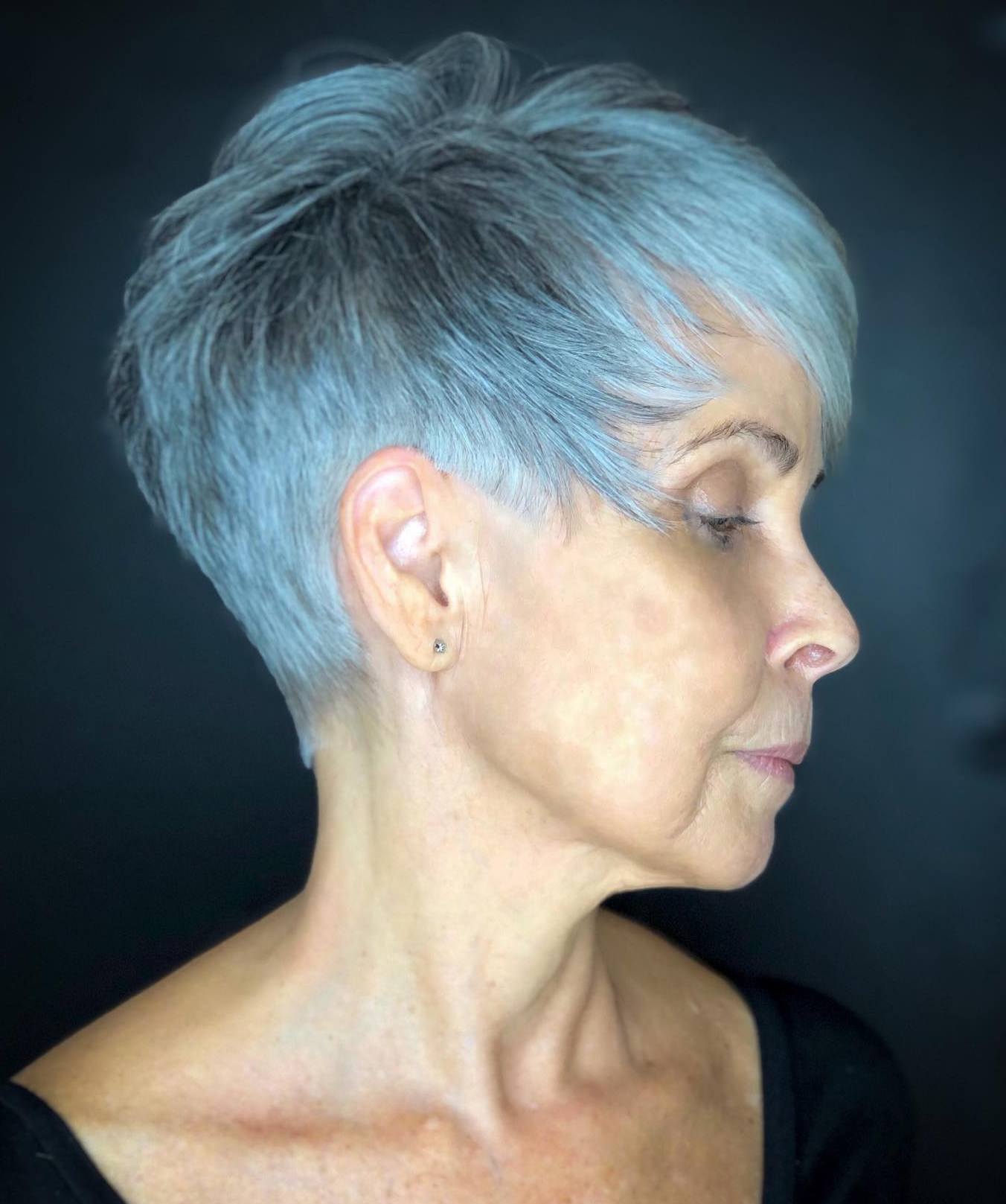 Over 60 Blue Gray Feathered Pixie