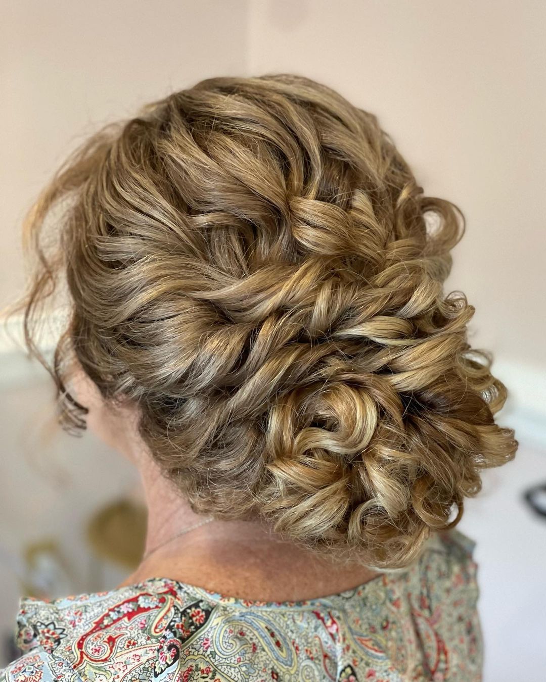 Effortless Updo with Tight Curls