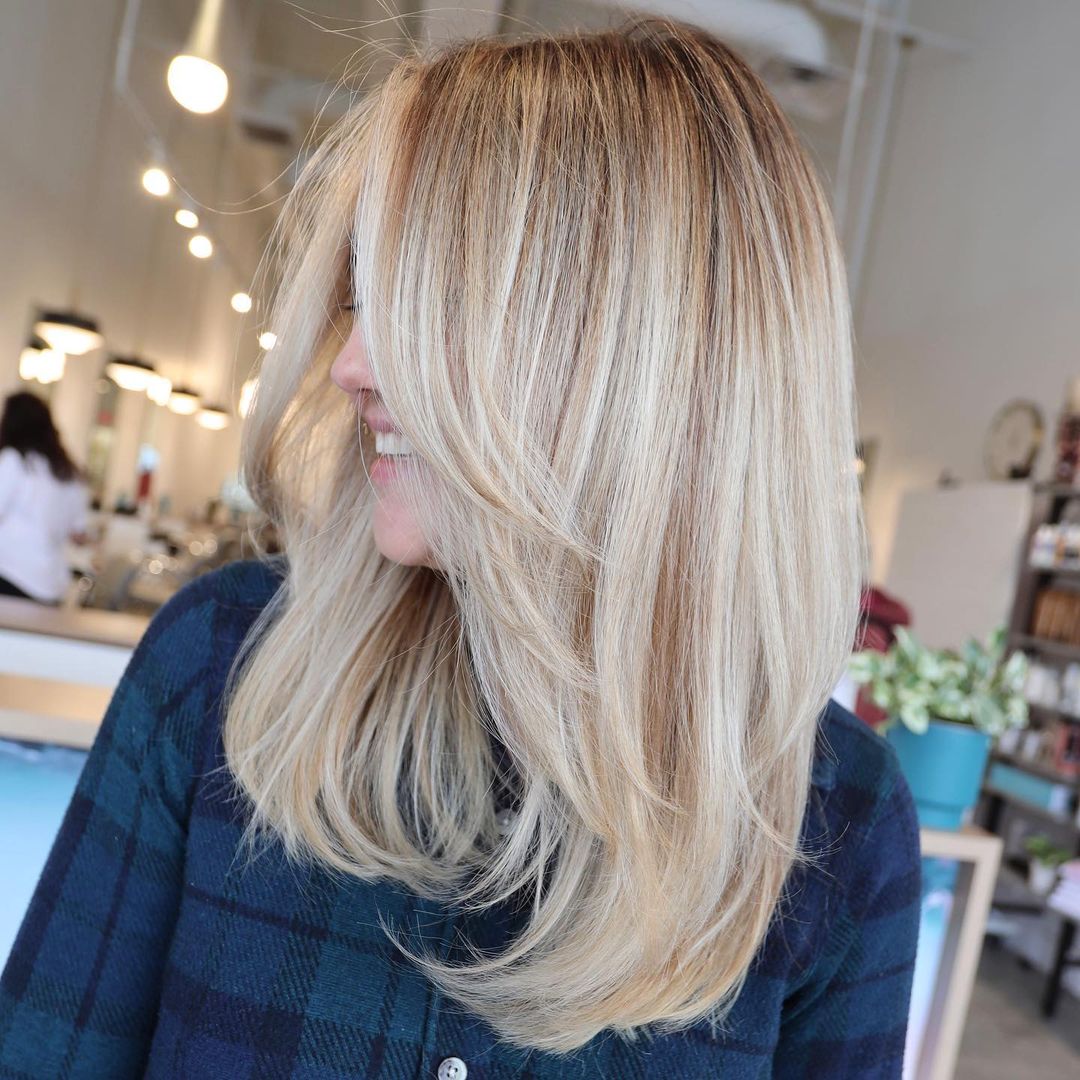 Voluminous Long Wash-and-Go Cut with Swoopy Layers